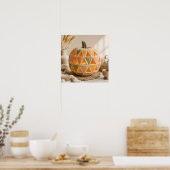 Pastel Geometric Pumpkin Poster (Küche)