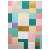 Pastel Geometric Quilt Klemmbrett (Rückseite)
