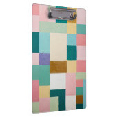 Pastel Geometric Quilt Klemmbrett (Rechts)