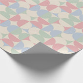 Pastel Geometric Retro Circle Pattern Geschenkpapier (Ecke)