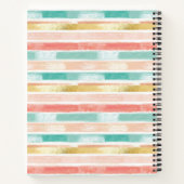 Pastel Geometric Seamless Muster Monogram Notizblock (Rückseite)