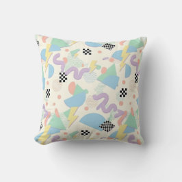 Pastel Geometric Shapes Pattern | Soft Abstract  Kissen