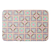 Pastel Geometric Tile Pattern | Pink Mint Purple  Badematte (Vorderseite)