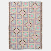 Pastel Geometric Tile Pattern | Pink Mint Purple  Decke (Vorderseite Vertikal)