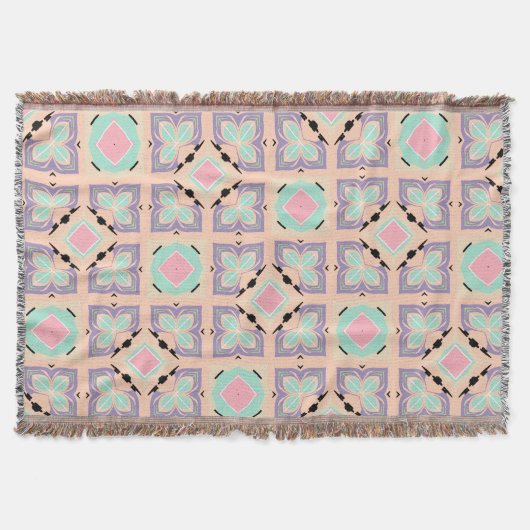 Pastel Geometric Tile Pattern | Pink Mint Purple  Decke (Vorderseite)