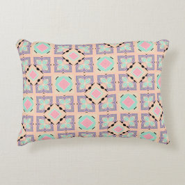 Pastel Geometric Tile Pattern | Pink Mint Purple Dekokissen