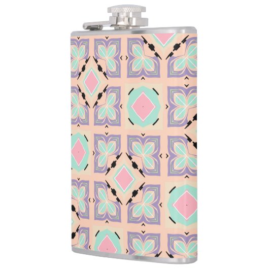 Pastel Geometric Tile Pattern | Pink Mint Purple  Flachmann (Links)