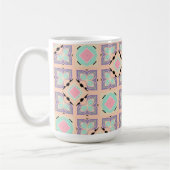 Pastel Geometric Tile Pattern | Pink Mint Purple  Kaffeetasse (Links)