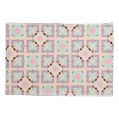 Pastel Geometric Tile Pattern | Pink Mint Purple  Kissenbezug (Rückseite)
