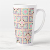 Pastel Geometric Tile Pattern | Pink Mint Purple  Milchtasse (Rechts)