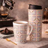 Pastel Geometric Tile Pattern | Pink Mint Purple  Milchtasse