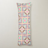 Pastel Geometric Tile Pattern | Pink Mint Purple  Seitenschläferkissen (Rückseite (Vertikal))