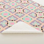 Pastel Geometric Tile Pattern | Pink Mint Purple  Sherpadecke (3/4)