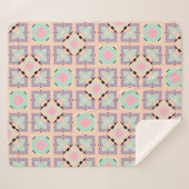 Pastel Geometric Tile Pattern | Pink Mint Purple  Sherpadecke (Vorderseite (Horizontal))