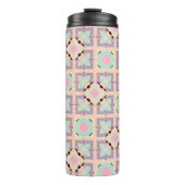 Pastel Geometric Tile Pattern | Pink Mint Purple  Thermosbecher (Vorderseite)