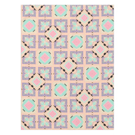 Pastel Geometric Tile Pattern | Pink Mint Purple Tischdecke