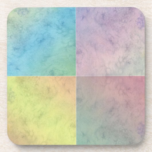 Pastel Geometric Wassercolor Art Getränkeuntersetzer (Vorderseite)