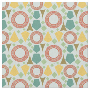 Pastel geometrisch Mitte des Jahrhunderts  Stoff