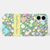 Pastel geometrischer Hintergrund Personalisiert Case-Mate iPhone Hülle (Rückseite (Horizontal))