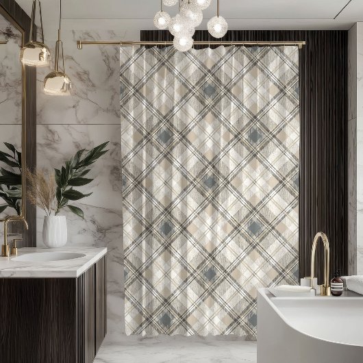 Pastel Geometry Curtain Clean Minimalist Vibe Duschvorhang