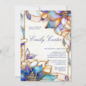 Pastel gestanztes Glas Kinderdusche Einladung (Vorderseite)