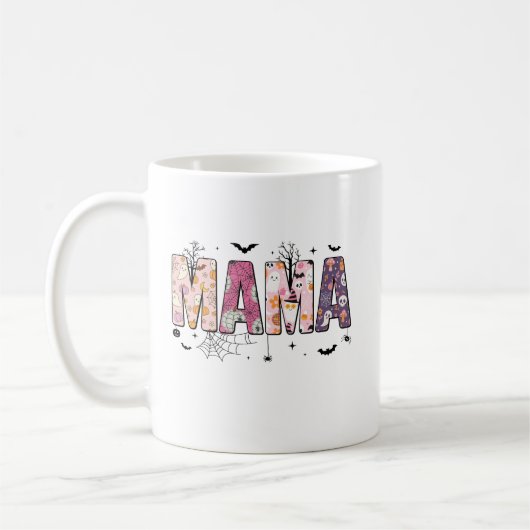 Pastel Ghost and Pumpkin Mama Coffee Cup Kaffeetasse (Links)