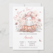 Pastel Ghost Halloween Geburtstag Einladung (Vorderseite)