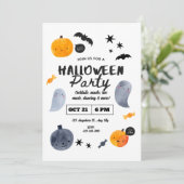 Pastel Ghost Halloween Invitation for Toddlers   Einladung (Stehend Vorderseite)