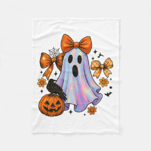 Pastel Ghost Halloween Pumpkin Ghost Coquette for Fleecedecke