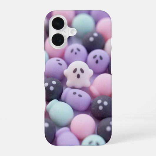 Pastel Ghost Marshmallows Halloween Case iPhone 16 Hülle (Rückseite)