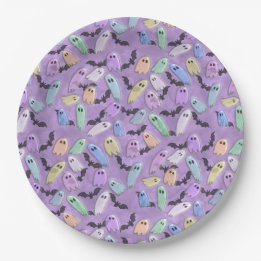 Pastel Ghost Party Pappteller