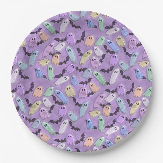 Pastel Ghost Party Pappteller (Vorderseite)