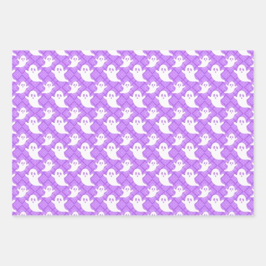 Pastel Ghosts Halloween Wrapping Paper Set 3 Geschenkpapier Set (Vorderseite 3)