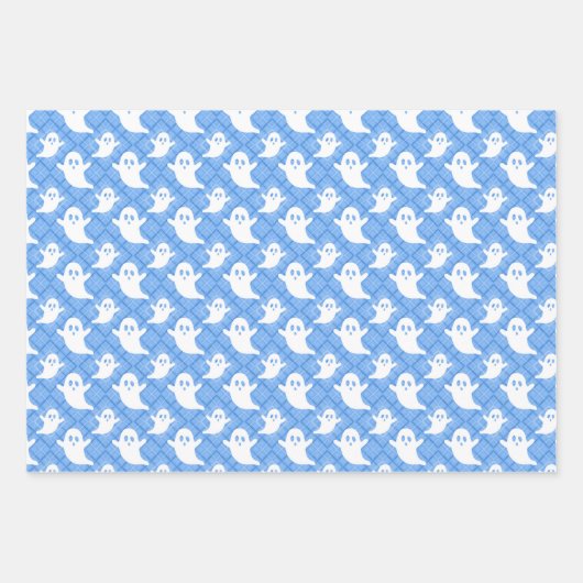 Pastel Ghosts Halloween Wrapping Paper Set 3 Geschenkpapier Set (Vorderseite 2)