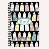 Pastel Ghosts Spooky Halloween Spiral-Notebook Notizblock (Vorderseite)