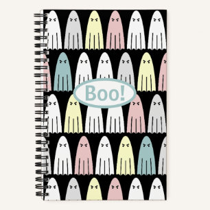 Pastel Ghosts Spooky Halloween Spiral-Notebook Notizblock