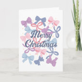 Pastel Gift Bows Frohe Weihnachten © GraphicLoveSh Karte (Vorderseite)