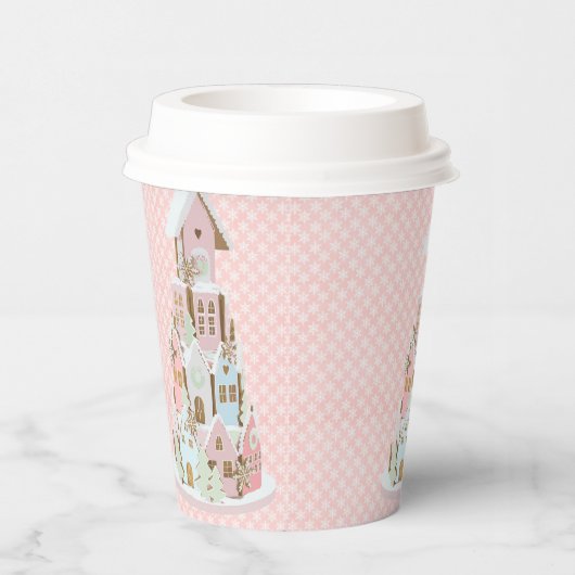 Pastel Gingerbread Castle Pappbecher (Rechts)