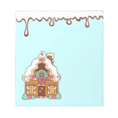Pastel Gingerbread House Notepad Notizblock (Vorderseite)