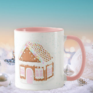 Pastel Gingerbread House Tasse