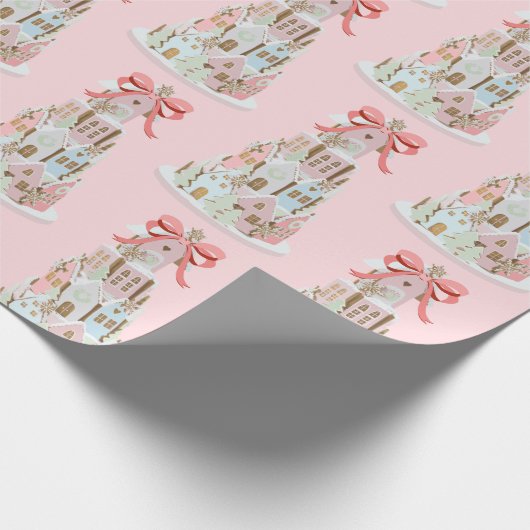 Pastel Gingerbread Sugar Castel Cake Geschenkpapier (Ecke)