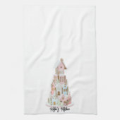 Pastel Gingerbread Sugar Castel Cake Geschirrtuch (Vertikal)