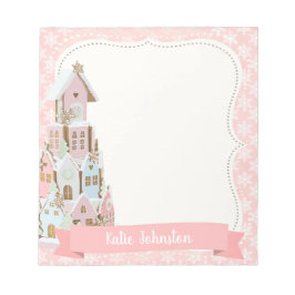Pastel Gingerbread Sugar Castel Cake Notizblock