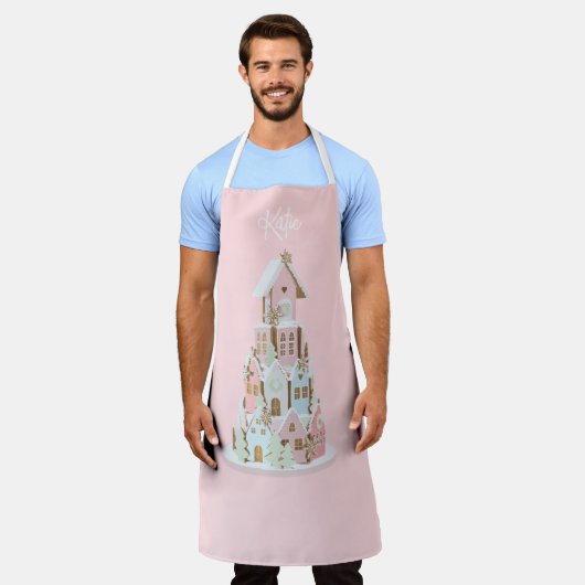 Pastel Gingerbread Sugar Castel Cake Schürze (Getragen)