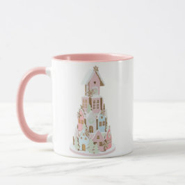 Pastel Gingerbread Sugar Castel Cake Tasse