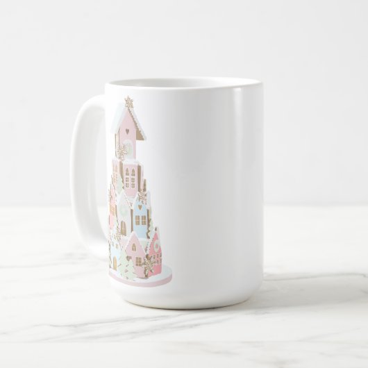 Pastel Gingerbread Sugar Castle Tasse (Vorderseite Links)