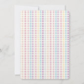 Pastel Gingham Gender Neutral Baby Shower Einladung (Rückseite)