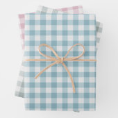 Pastel Gingham Geschenkpapier Set (Beispiel)