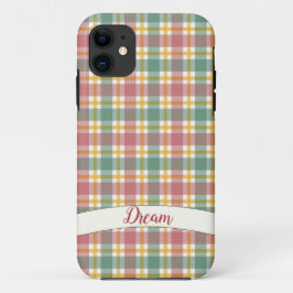 Pastel Gingham Gewebe iPhone Case