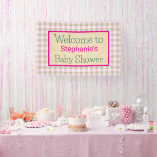 Pastel Gingham Kariert Event Banner